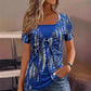 ⏰🔥 ¡OFERTA 50% OFF! 🐆👕 Camiseta de Mujer con Estampado de Leopardo y Anilla en O – Diseño Falso de Dos Piezas para un Look Moderno y Llamativo ✨