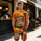 ⏰🔥 ¡OFERTA 50% OFF! 🐯👕 Conjunto de 2 Piezas para Hombre – Camiseta + Pantalón Corto con Estampado 3D de Animales, Fresco, Cómodo y Llamativo