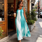 ⏰🔥 ¡OFERTA 50% OFF! 👗✨ Vestido Largo de Rayas para Mujer Talla Grande – Sin Mangas, Cómodo y Elegante para un Look Fresco y Favorecedor