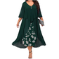 ⏰🔥 ¡OFERTA 50% OFF! 👗✨ Vestido Midi de Gasa en Capas para Mujer – Elegante Diseño de Falso Dos Piezas y Bajo Asimétrico Favorecedor