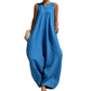 ⏰🔥 ¡OFERTA 50% OFF! 👗✨ Mono de Lino de Pierna Ancha para Mujer – Cuello en V, Corte Holgado y Comodidad Fresca para el Verano