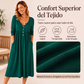 ⏰🔥 ¡OFERTA 50% OFF! 👗✨ Vestido Plisado con Botones y Cuello en V para Mujer – Elegante, Femenino y Versátil para Cualquier Ocasión