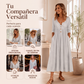 ⏰🔥 ¡OFERTA 50% OFF! 👗✨ Vestido Plisado con Botones y Cuello en V para Mujer – Elegante, Femenino y Versátil para Cualquier Ocasión