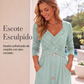 ⏰🔥 ¡OFERTA 50% OFF! 👗✨ Vestido Largo de Punto con Cuello en V para Mujer – Silueta Elegante, Bolsillos Prácticos y Comodidad para Todo el Día