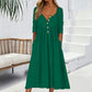 ⏰🔥 ¡OFERTA 50% OFF! 👗✨ Vestido Plisado con Botones y Cuello en V para Mujer – Elegante, Femenino y Versátil para Cualquier Ocasión