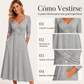 ⏰🔥 ¡OFERTA 50% OFF! 👗✨ Vestido Largo de Punto con Cuello en V para Mujer – Silueta Elegante, Bolsillos Prácticos y Comodidad para Todo el Día