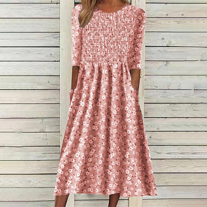 ⏰🔥 ¡OFERTA 50% OFF! 👗🌸 Vestido Floral con Fruncidos para Mujer – Diseño Femenino, Favorecedor y Elegante para un Look Encantador ✨
