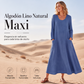 ⏰🔥 ¡OFERTA 50% OFF! 👗🌿 Vestido Largo de Algodón y Lino para Mujer – Corte en A, Bolsillos Prácticos y Comodidad Relajada para Todos los Días ✨