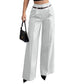 ⏰🔥 ¡OFERTA 50% OFF! 👖✨ Pantalón de Traje de Talle Alto para Mujer – Corte Recto, Tejido Antiarugas y Estilo Elegante para Oficina y Uso Diario