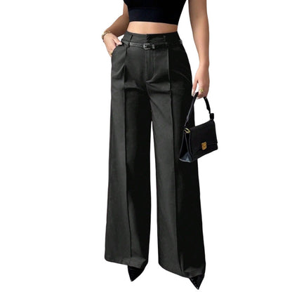 ⏰🔥 ¡OFERTA 50% OFF! 👖✨ Pantalón de Traje de Talle Alto para Mujer – Corte Recto, Tejido Antiarugas y Estilo Elegante para Oficina y Uso Diario
