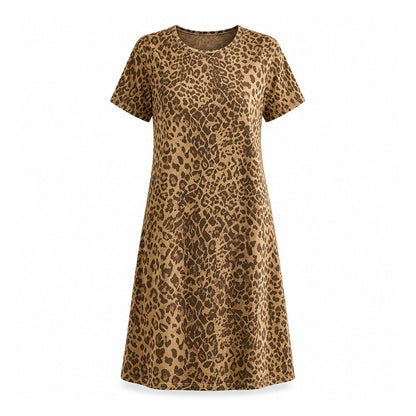 ⏰🔥 ¡OFERTA 50% OFF! 👗🐆 Vestido Largo de Leopardo para Mujer – Corte Holgado, Ligero y Elegante para un Look Llamativo