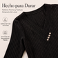 ⏰🔥 ¡OFERTA 50% OFF! 👚✨ Túnica de Punto Canalé para Mujer con Cuello en V – Cálida, Cómoda y Elegante