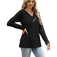 ⏰🔥 ¡OFERTA 50% OFF! 👚✨ Túnica de Punto Canalé para Mujer con Cuello en V – Cálida, Cómoda y Elegante
