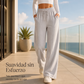 ⏰🔥 ¡OFERTA 50% OFF! 👖✨ Pantalones de Pierna Ancha para Mujer – Cintura Alta con Cordón, Cómodos y Elegantes