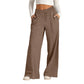 ⏰🔥 ¡OFERTA 50% OFF! 👖✨ Pantalones de Pierna Ancha para Mujer – Cintura Alta con Cordón, Cómodos y Elegantes