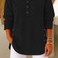 Camisetas henley de pana con botones para mujer