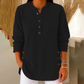 Camisetas henley de pana con botones para mujer