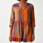 Camiseta de manga corta para mujer con estampado digital, cuello redondo, holgada, top informal