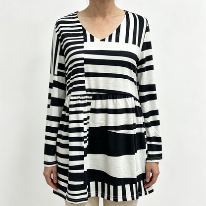 Camiseta de manga corta para mujer con estampado digital, cuello redondo, holgada, top informal