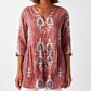 Camiseta de manga corta para mujer con estampado digital, cuello redondo, holgada, top informal