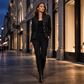 Blazer con botones de textura para mujer