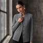 Blazer con botones de textura para mujer