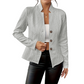 Blazer con botones de textura para mujer