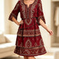 Vestido bohemio para mujer con cuello en V y volantes escalonados