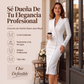 Vestido blazer elegante asimétrico de mujer con cierre de botones simple