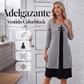 Vestido casual de manga larga de punto canelado para mujer
