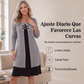 Vestido casual de manga larga de punto canelado para mujer