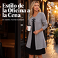 Vestido casual de manga larga de punto canelado para mujer