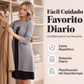 Vestido casual de manga larga de punto canelado para mujer