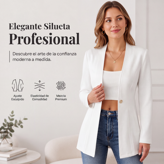 ⏰🔥 ¡OFERTA 50% OFF! 🧥✨ Blazer de Mujer con Cuello en V y Un Solo Botón – Elegante, Cómodo y Perfecto para Oficina o Salidas