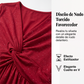 Vestido elegante de mujer con cuello en V y detalle de torsión en el delantero