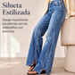 Jeans de pierna ancha de talle alto para mujer