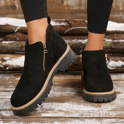 ⏰🔥 ¡OFERTA 50% OFF! 👢✨ Botines de Mujer de Punta Redonda – Resistentes al Agua, Antideslizantes y Cómodos Todo el Día