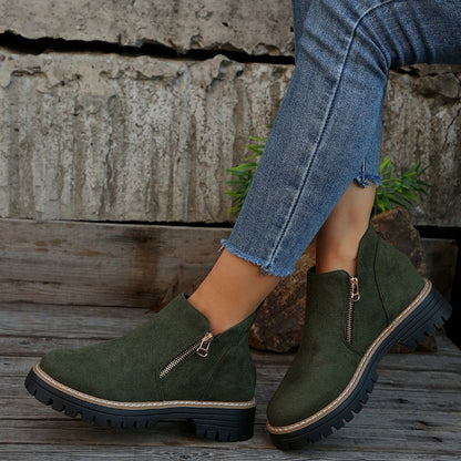 ⏰🔥 ¡OFERTA 50% OFF! 👢✨ Botines de Mujer de Punta Redonda – Resistentes al Agua, Antideslizantes y Cómodos Todo el Día