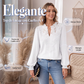 ⏰🔥 ¡OFERTA 50% OFF! 👚✨ Blusa de Encaje con Cuello de Pico para Mujer – Elegante, Femenina y Versátil