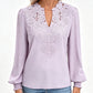 ⏰🔥 ¡OFERTA 50% OFF! 👚✨ Blusa de Encaje con Cuello de Pico para Mujer – Elegante, Femenina y Versátil