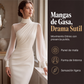 ⏰🔥 ¡OFERTA 50% OFF! 👗✨ Vestido Midi Ajustado para Mujer – Cuello Alto, Mangas Transparentes y Elegante Silueta