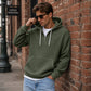 ⏰🔥 ¡OFERTA 50% OFF! 🧥✨ Sudadera con Capucha de Punto para Hombre – Cálida, Cómoda y Versátil con Cremallera de 1/4