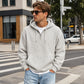 ⏰🔥 ¡OFERTA 50% OFF! 🧥✨ Sudadera con Capucha de Punto para Hombre – Cálida, Cómoda y Versátil con Cremallera de 1/4