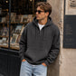 ⏰🔥 ¡OFERTA 50% OFF! 🧥✨ Sudadera con Capucha de Punto para Hombre – Cálida, Cómoda y Versátil con Cremallera de 1/4