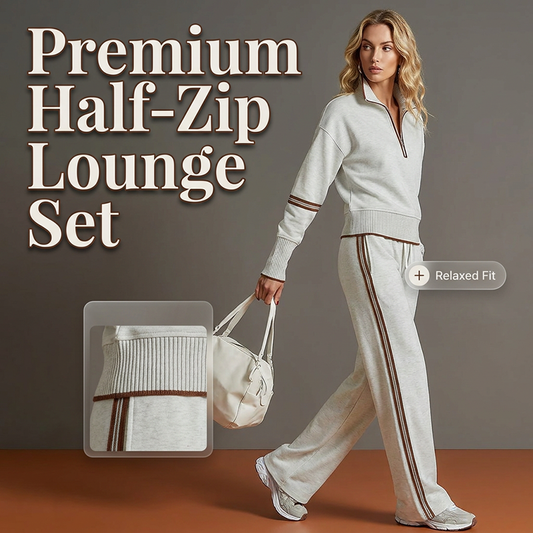 ⏰🔥 ¡OFERTA 50% OFF! 👚👖✨ Conjunto de 2 Piezas para Mujer con Cremallera de 1/2 – Suave, Cómodo y Elegante