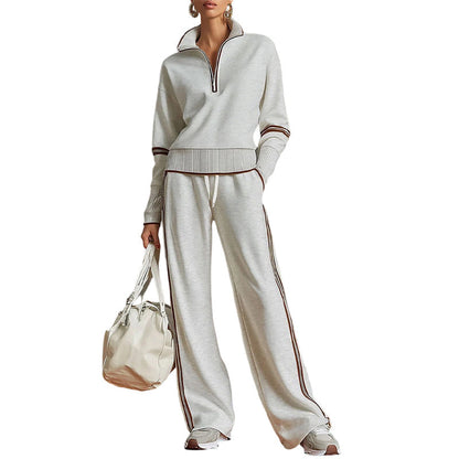 ⏰🔥 ¡OFERTA 50% OFF! 👚👖✨ Conjunto de 2 Piezas para Mujer con Cremallera de 1/2 – Suave, Cómodo y Elegante