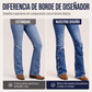 ⏰🔥 ¡OFERTA 50% OFF! 👖✨ Vaqueros Slim de Mujer con Borde Ondulado y Botones Laterales – Estilo Urbano, Cómodos y Favorecedores