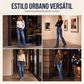 ⏰🔥 ¡OFERTA 50% OFF! 👖✨ Vaqueros Slim de Mujer con Borde Ondulado y Botones Laterales – Estilo Urbano, Cómodos y Favorecedores