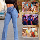 ⏰🔥 ¡OFERTA 50% OFF! 👖✨ Jeans Acampanados de Talle Alto para Mujer – Efecto Estilizado, Cómodos y con Ajuste Perfecto