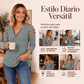 Camiseta para mujer con hombros al descubierto y cremallera